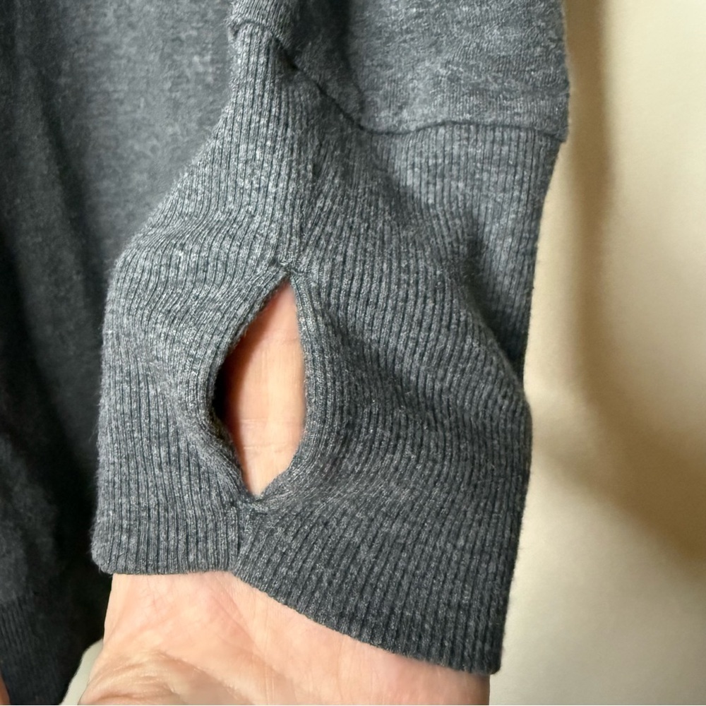 ATHLETA Om to Home Grey Longsleeve Atheleisure Sweatshirt Tunic Sweater Dress - Picture 4 of 8